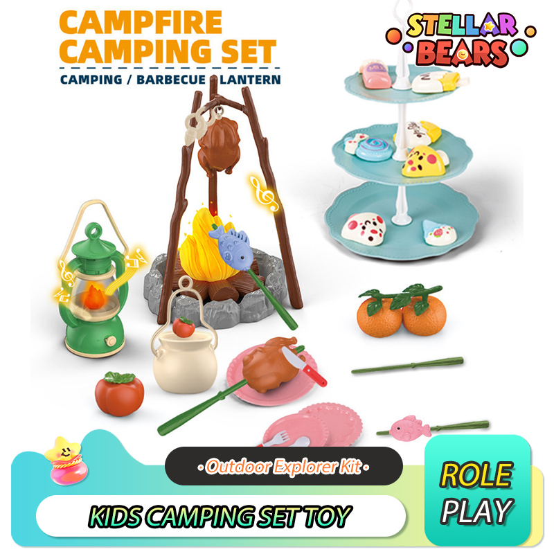 Outdoor Adventure Kit For Boys - เด็กชุดตั้งแคมป์ของเล่นกลางแจ้ง Explorer Kit Pretend Play เต็นท์เด็ก
