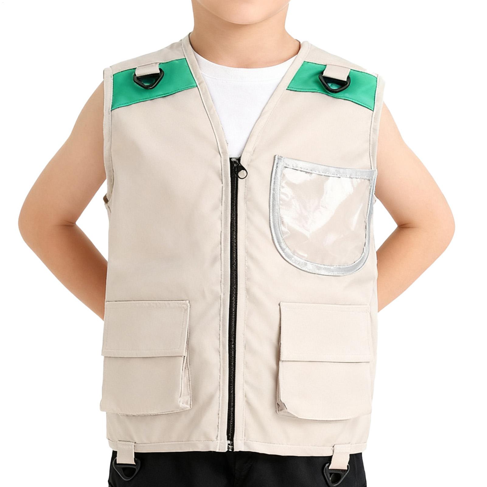 Outdoor Adventure Kit For Boys - ชุดเสื้อกั๊กนักสำรวจสำหรับเด็ก ชุดเสื้อกั๊กซาฟารีสำหรับเด็กผู้ชาย ชุดอุปกรณ์ผจญภัยกลางแจ้งสำหรับเด็กเล็ก ชุดแต่งกายสำหรับเล่นบทบาทสมมติ