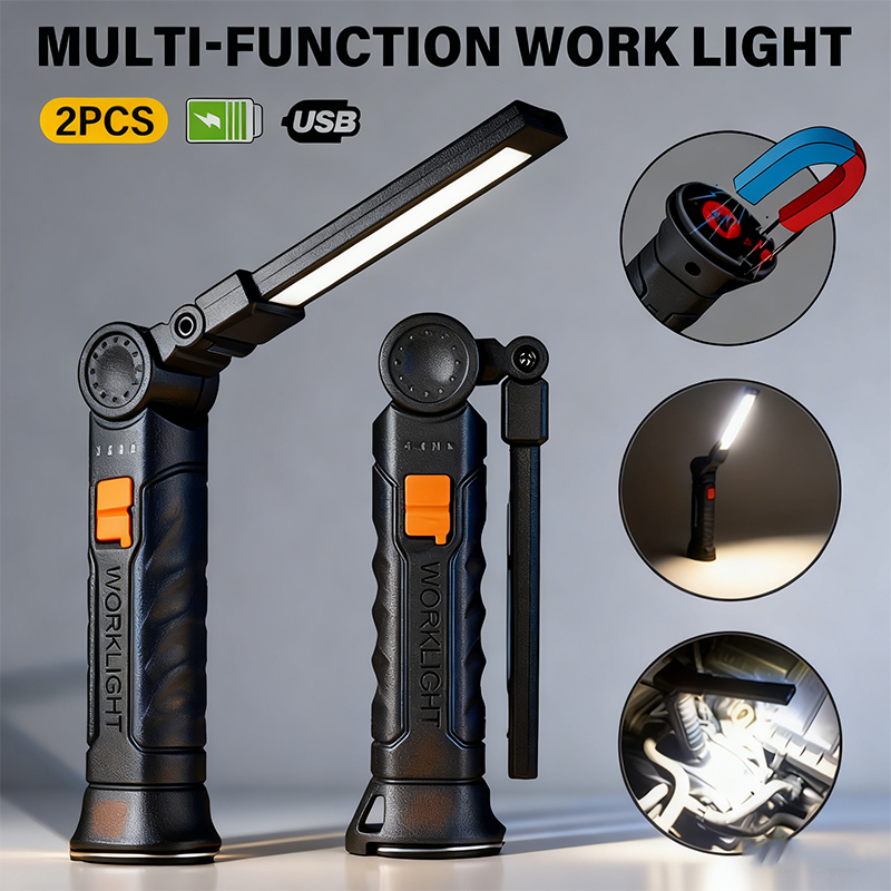 Outdoor Adventurer - ไฟฉาย LED แบบพกพา COB ชาร์จไฟผ่าน USB