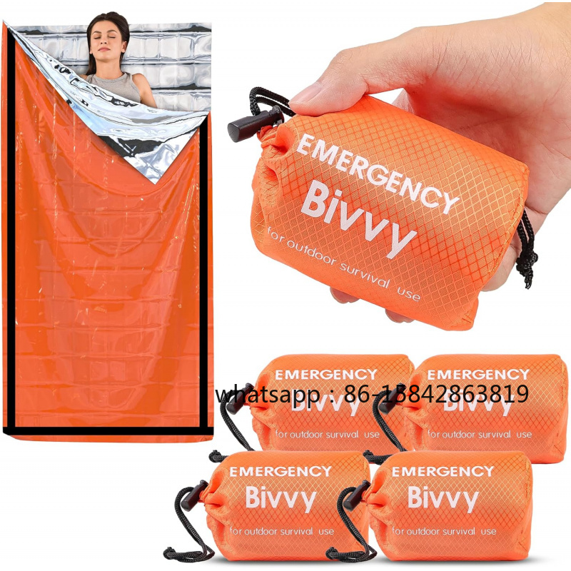 Bivy Sack Lightweight - ถุงนอนฉุกเฉิน ผ้าห่มเอาตัวรอด ผ้าไมลาร์เก็บความร้อน ถุงนอนแบบพกพา น้ำหนักเบา กันน้ำ