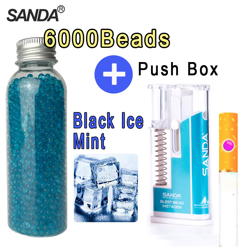 Outdoor Adventure Box - แคปซูลเม็ดมินต์รสผลไม้ 6000 ชิ้น สำหรับบุหรี่ พร้อมกล่องกด แบล็คไอซ์