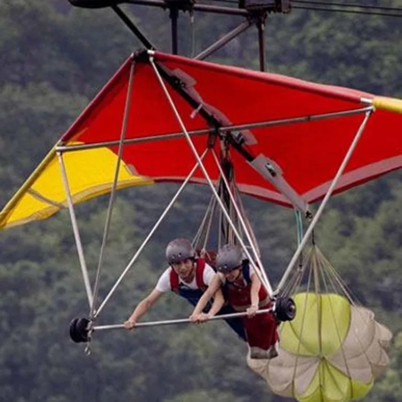 Outdoor Adventure Zipline - เครื่องเล่นซิปไลน์กลางแจ้ง กระโดดไกล้ สนุกสุดมันส์ รถแขวนสายเคเบิล กระเช้าลอยฟ้า อุปกรณ์ทางการท่องเที่ยว