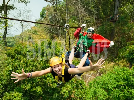 Outdoor Adventure Zipline - ชุดซิปไลน์ผจญภัยในสวนหลังบ้าน | อุปกรณ์เล่นกลางแจ้ง ยาว 40 เมตร