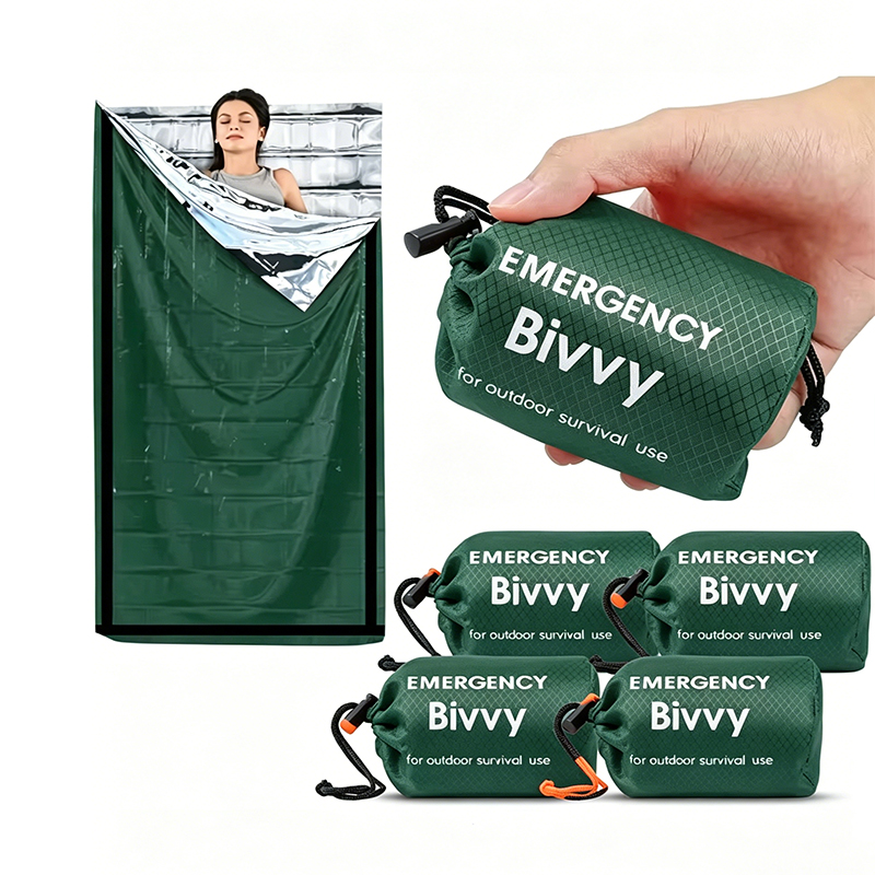 Bivy Sack Lightweight - ถุงนอนฉุกเฉิน ผ้าห่มเอาตัวรอด ผ้าไมลาร์กันความร้อน ถุงนอนแบบพกพา น้ำหนักเบา กันน้ำ