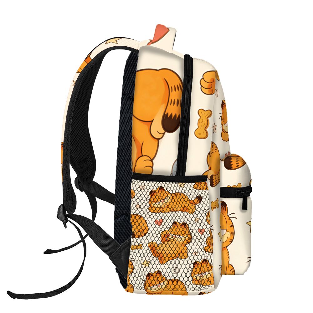 Outdoor Adventurer - กระเป๋าเป้การ์ฟิลด์ตลกขี้เกียจ พิมพ์ลายดาวหัวใจ กระเป๋านักเรียนลายการ์ตูนน่ารัก สำหรับปิกนิก แคมป์ปิ้ง ท่องเที่ยว