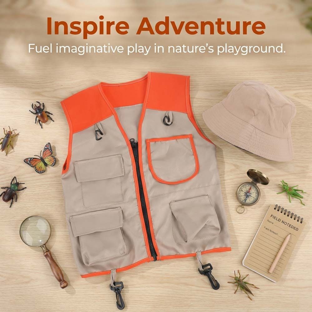 เสื้อผ้าฤดูร้อน เสื้อกั๊กนักสำ - Outdoor Adventure Kit For Kids บทวิจารณ์และราคา
