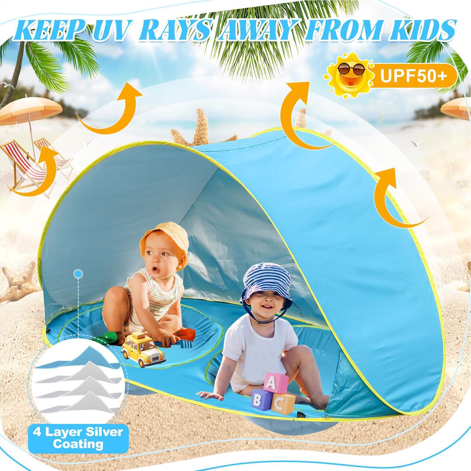 เต็นท์ชายหาดสำหรับเด็กพร้อมสระ - Outdoor Adventure Tent บทวิจารณ์และราคา