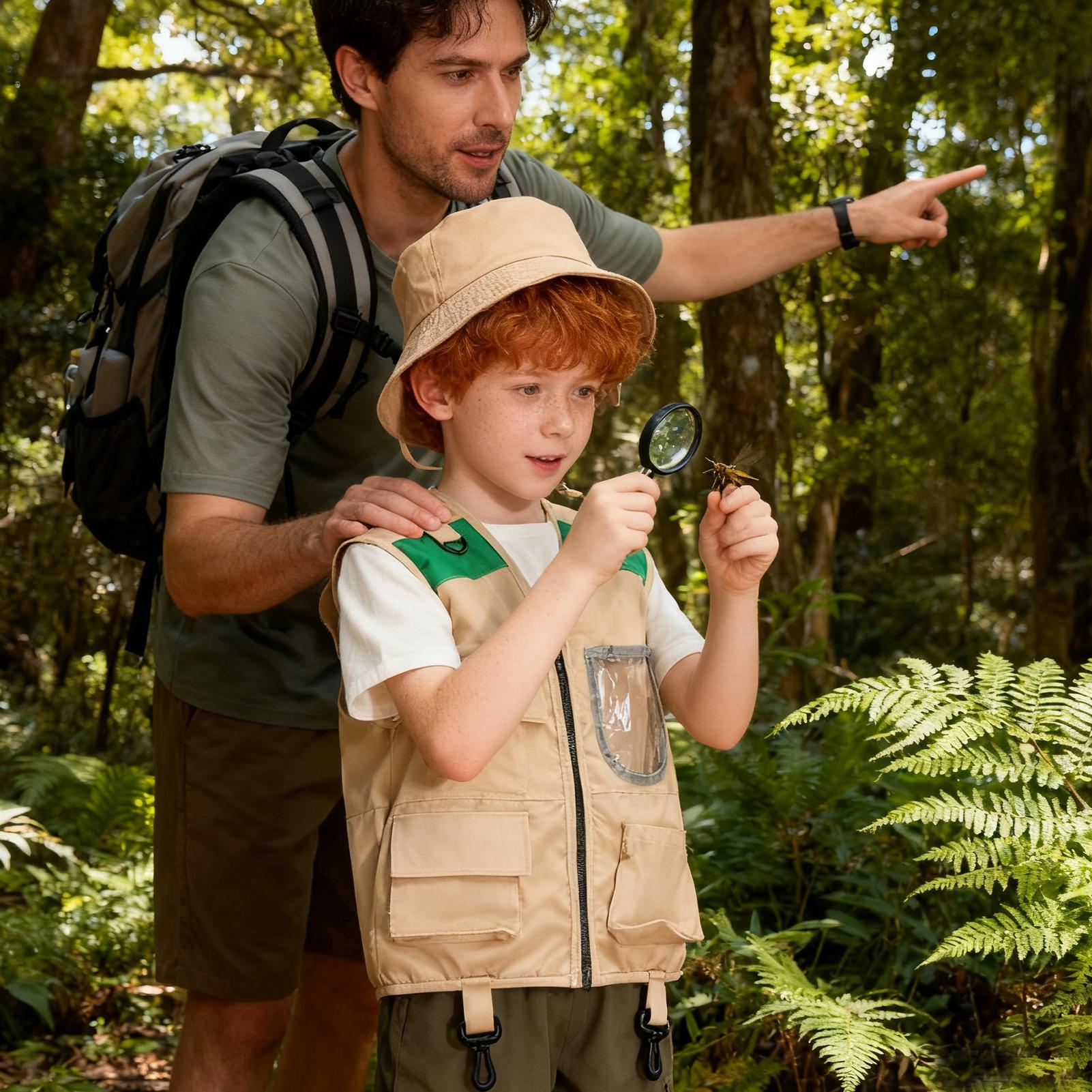 เสื้อกั๊กและหมวกนักสำรวจสำหรับ - Outdoor Adventure Kit For Boys บทวิจารณ์และราคา