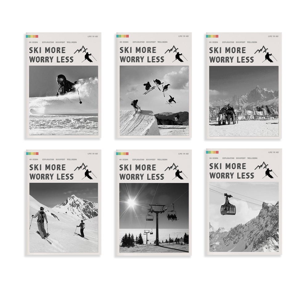 โปสเตอร์ Ski More Worry Less,  - Outdoor Adventure Ideas บทวิจารณ์และราคา