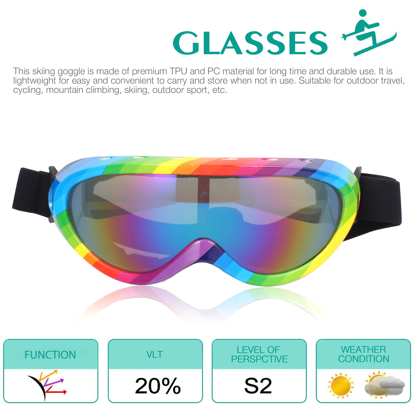 1 คู่แว่นตากีฬาแว่นตาผจญภัยกลา - Outdoor Adventure Ideas บทวิจารณ์และราคา