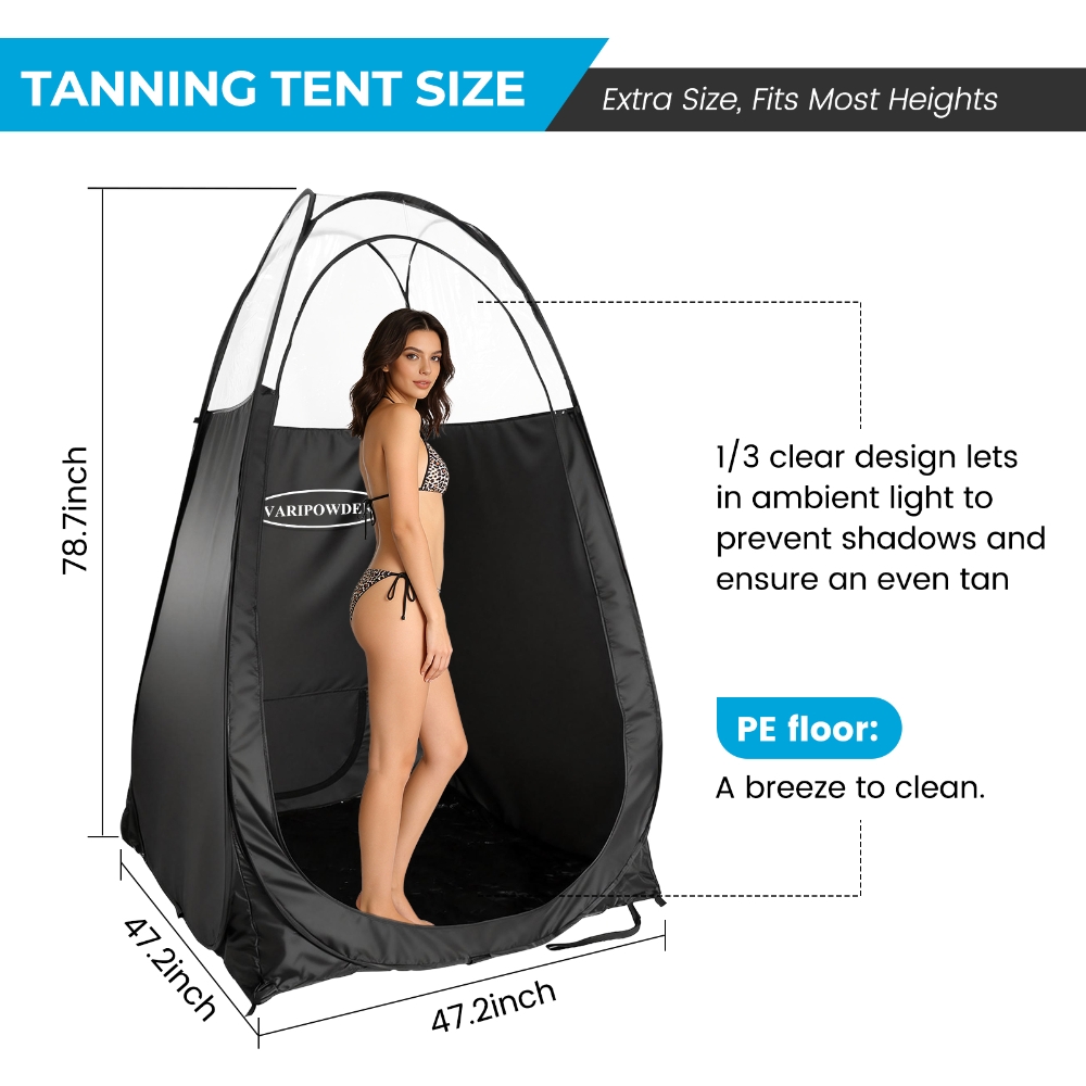 เต็นท์อาบแดดสีดำแบบพกพาสำหรับต - Outdoor Adventure Tent บทวิจารณ์และราคา