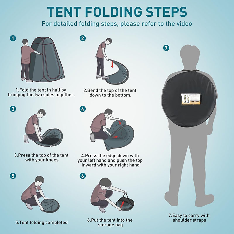 ‌ เต็นท์ห้องน้ําป๊อปอัพแบบพกพา - Outdoor Adventure Tent บทวิจารณ์และราคา