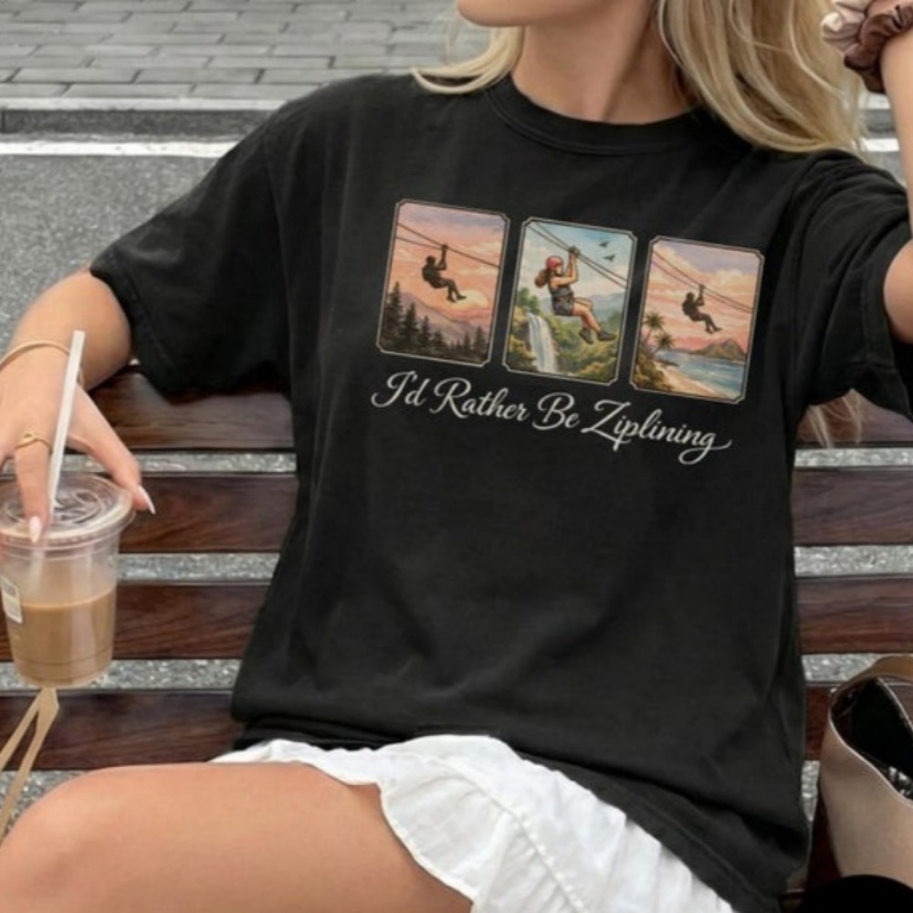 ฉันอยากเลือกเสื้อยืดสำหรับกิจก - Outdoor Adventure Zipline บทวิจารณ์และราคา