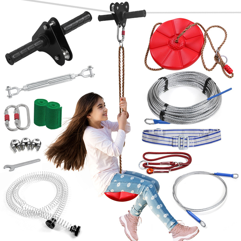 ชุดซิปไลน์สำหรับเด็กพร้อมที่นั - Outdoor Adventure Zipline บทวิจารณ์และราคา