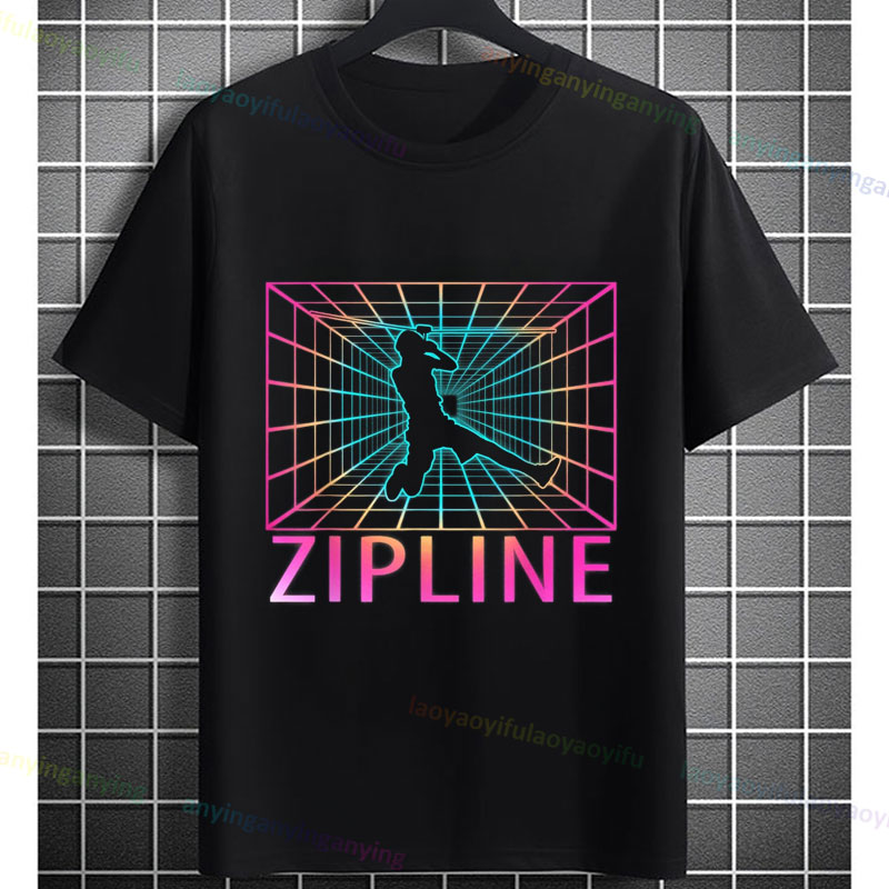 เสื้อยืดลายกราฟิกการผจญภัยตลกๆ - Outdoor Adventure Zipline บทวิจารณ์และราคา