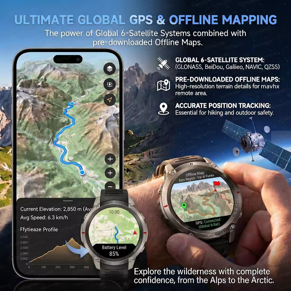ใหม่ GPS ในตัวนาฬิกาสมาร์ทผู้ช - Outdoor Adventure Reservations บทวิจารณ์และราคา